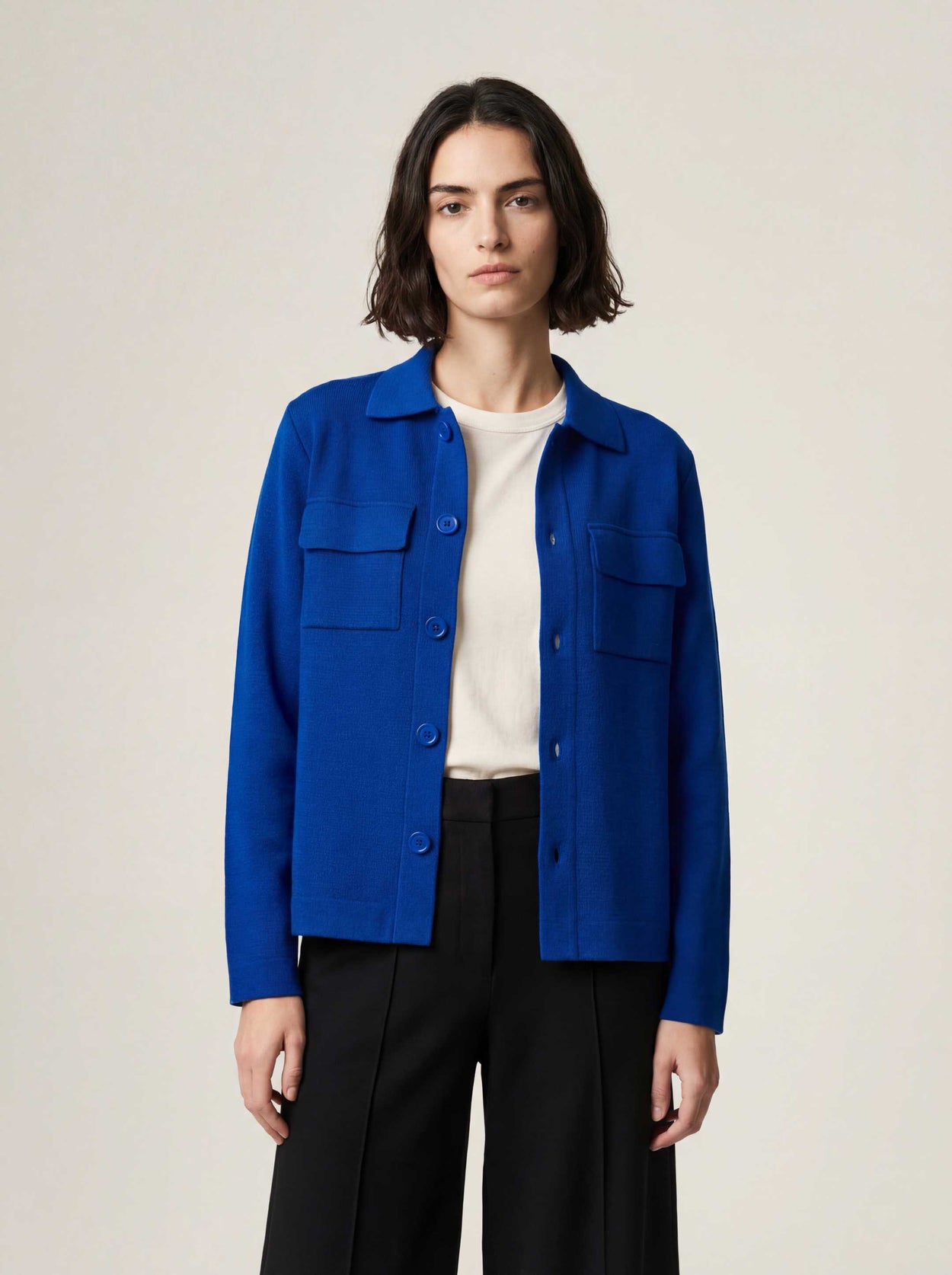 The Over Shirt Cobalt Blue Female Image