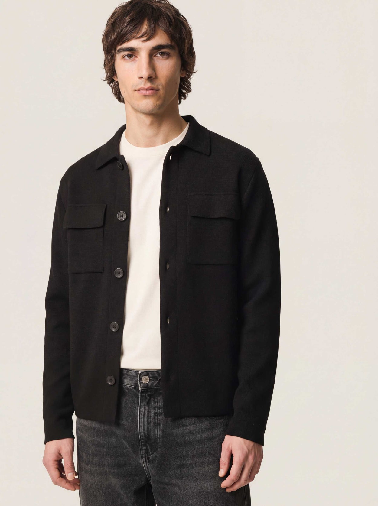 The Over Shirt Anthracite Black Male Image