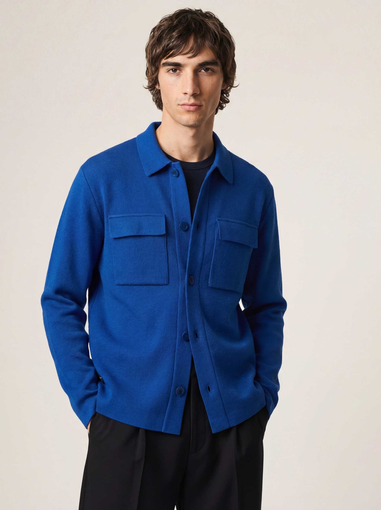 The Over Shirt Cobalt Blue Male Image