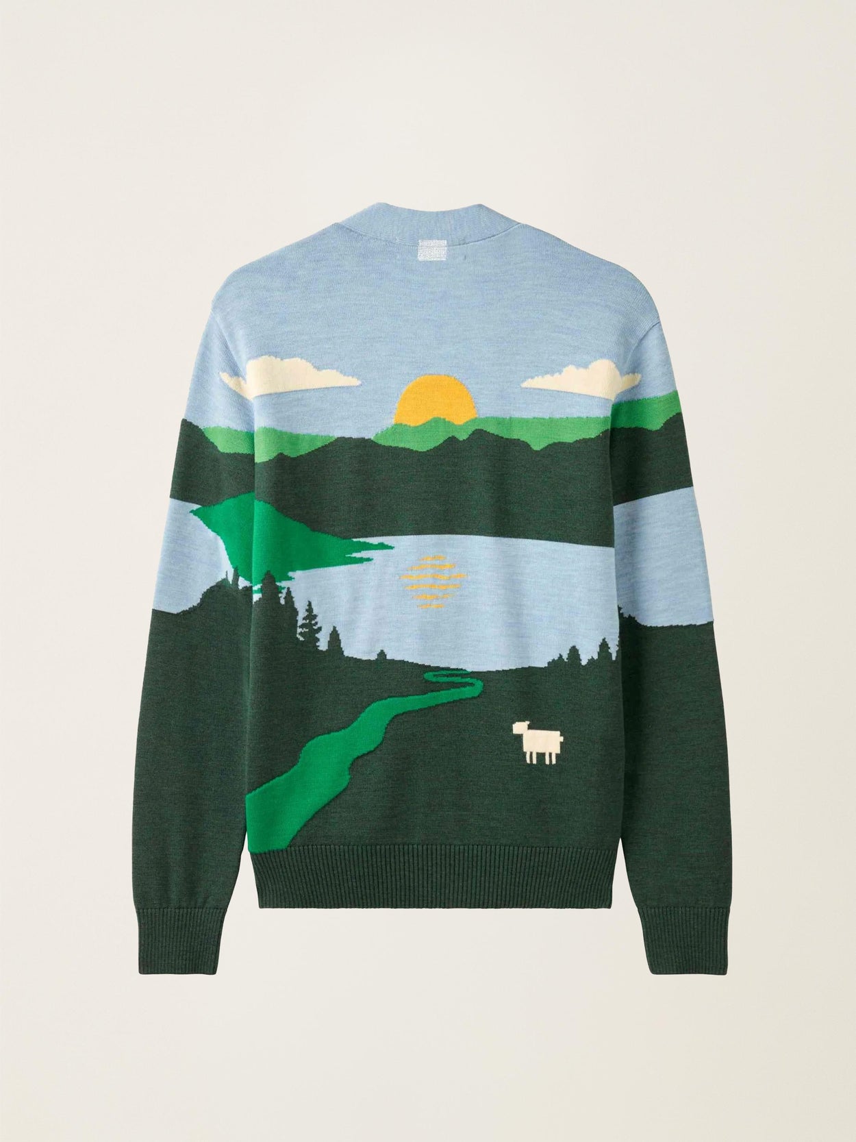 The Sheepscape Cardigan Emerald Green Image