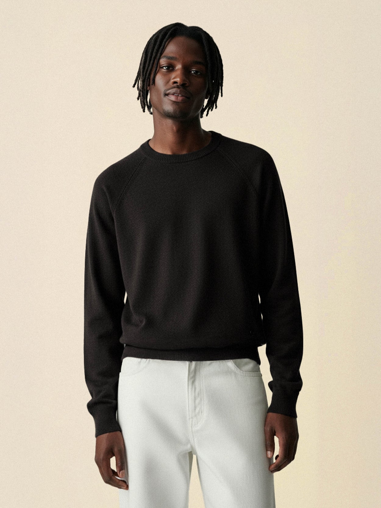 The Crewneck Light Anthracite Black Male Image