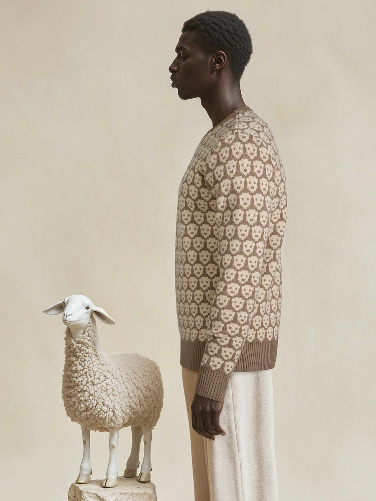 The Flock Crewneck Fawn Brown Image