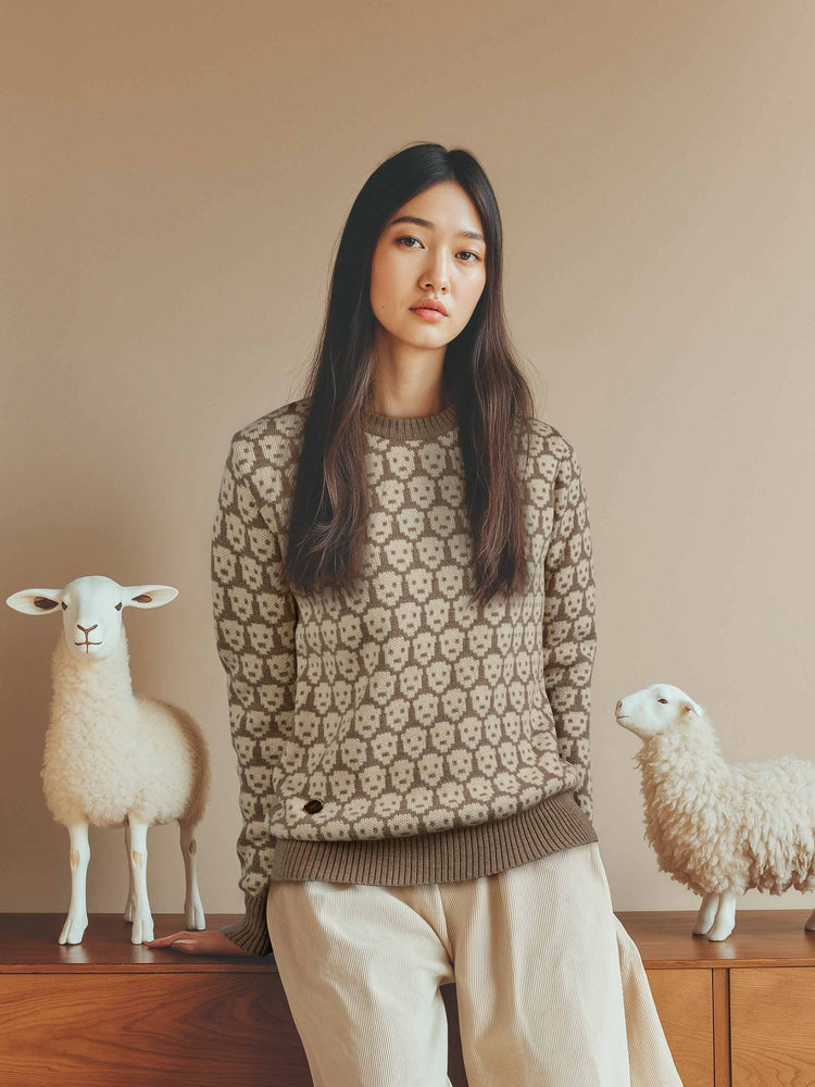 The Flock Crewneck Fawn Brown Image
