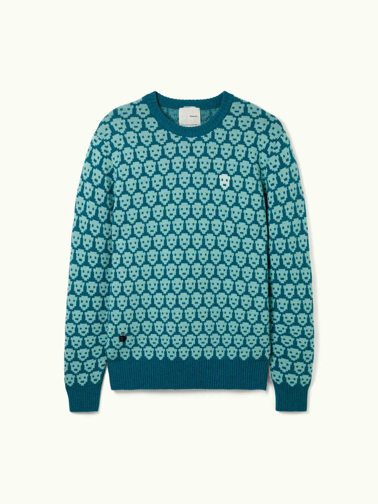 The Flock Crewneck Teal Blue Image