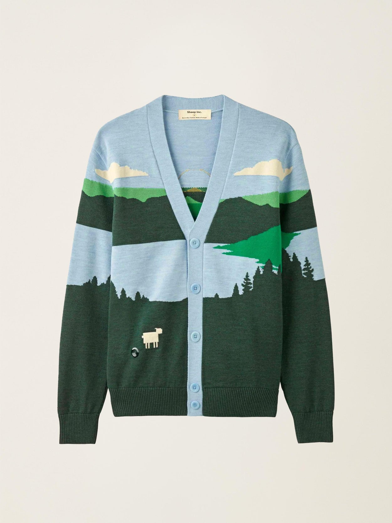 The Sheepscape Cardigan Emerald Green Male Image
