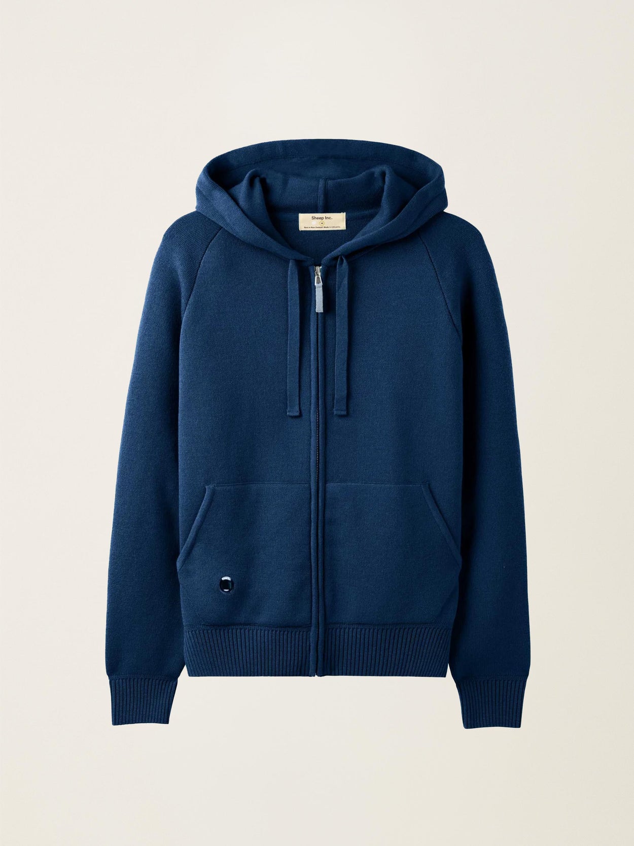 The Knitted Zip Hoodie Tasman Blue Image