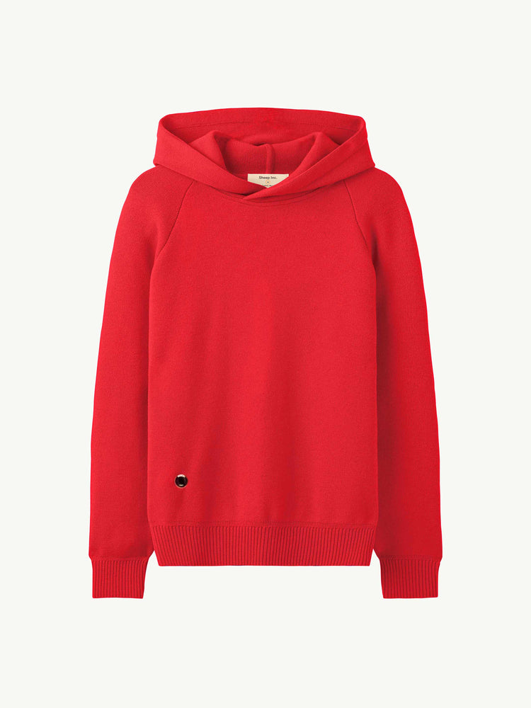 The Knitted Hoodie Poppy Red Image