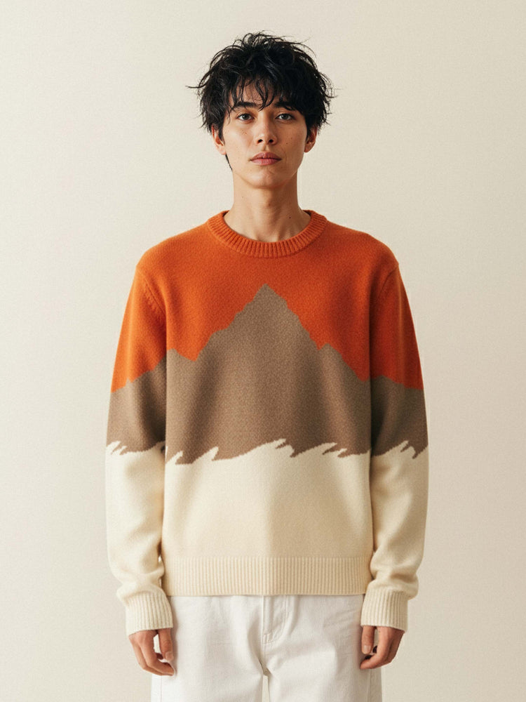 The Mountain Crewneck Burnt Orange Image