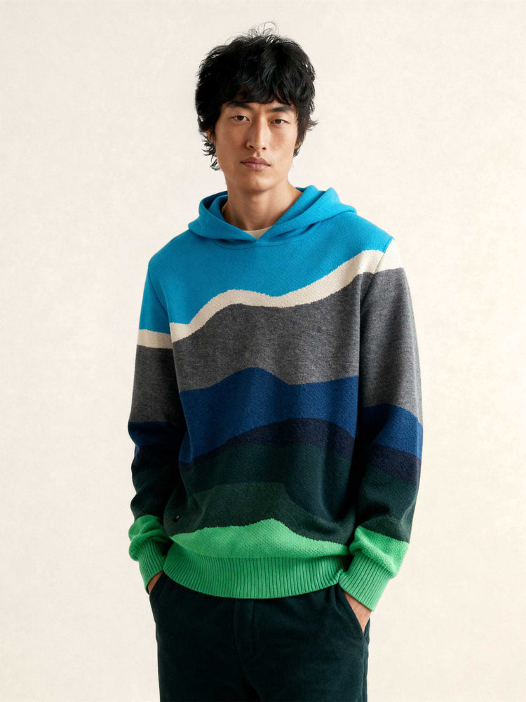 The Sheepscape Hoodie Turquoise Blue Image