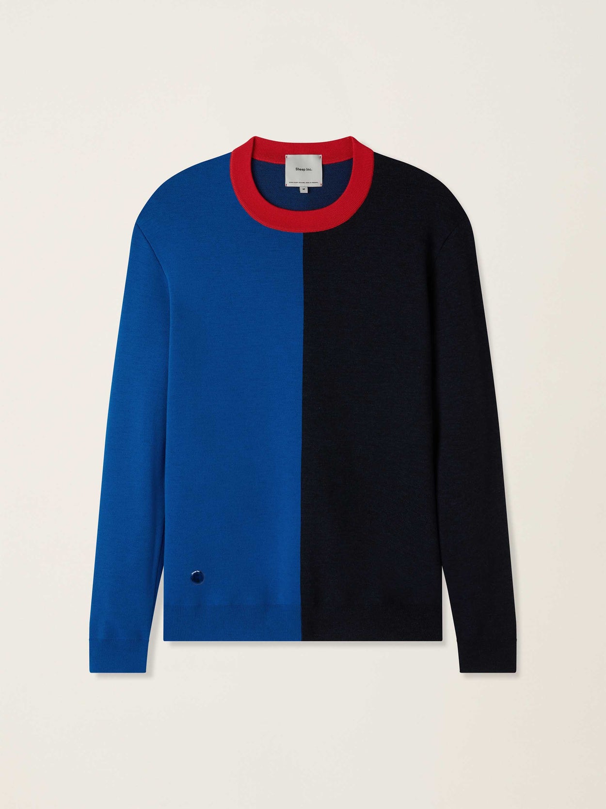 The Colourblock Crewneck Jumper Pacific Blue Image