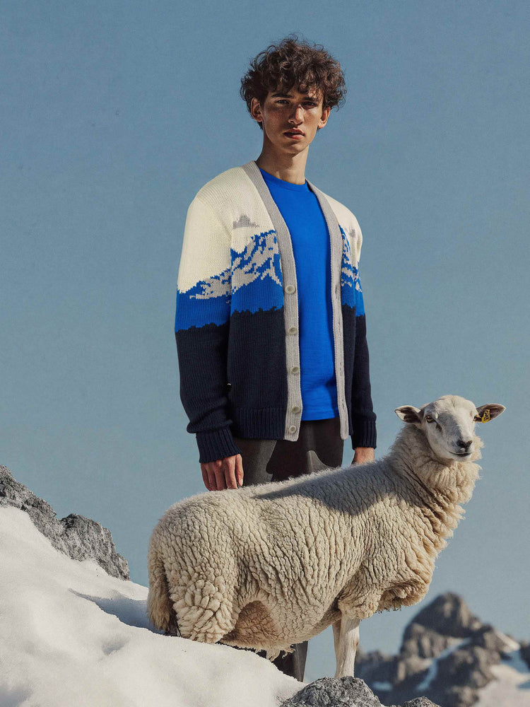 The Mountain Cardigan Cobalt Blue Image
