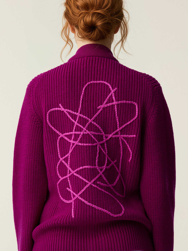 The Smit Mark Cardigan Royal Purple Image