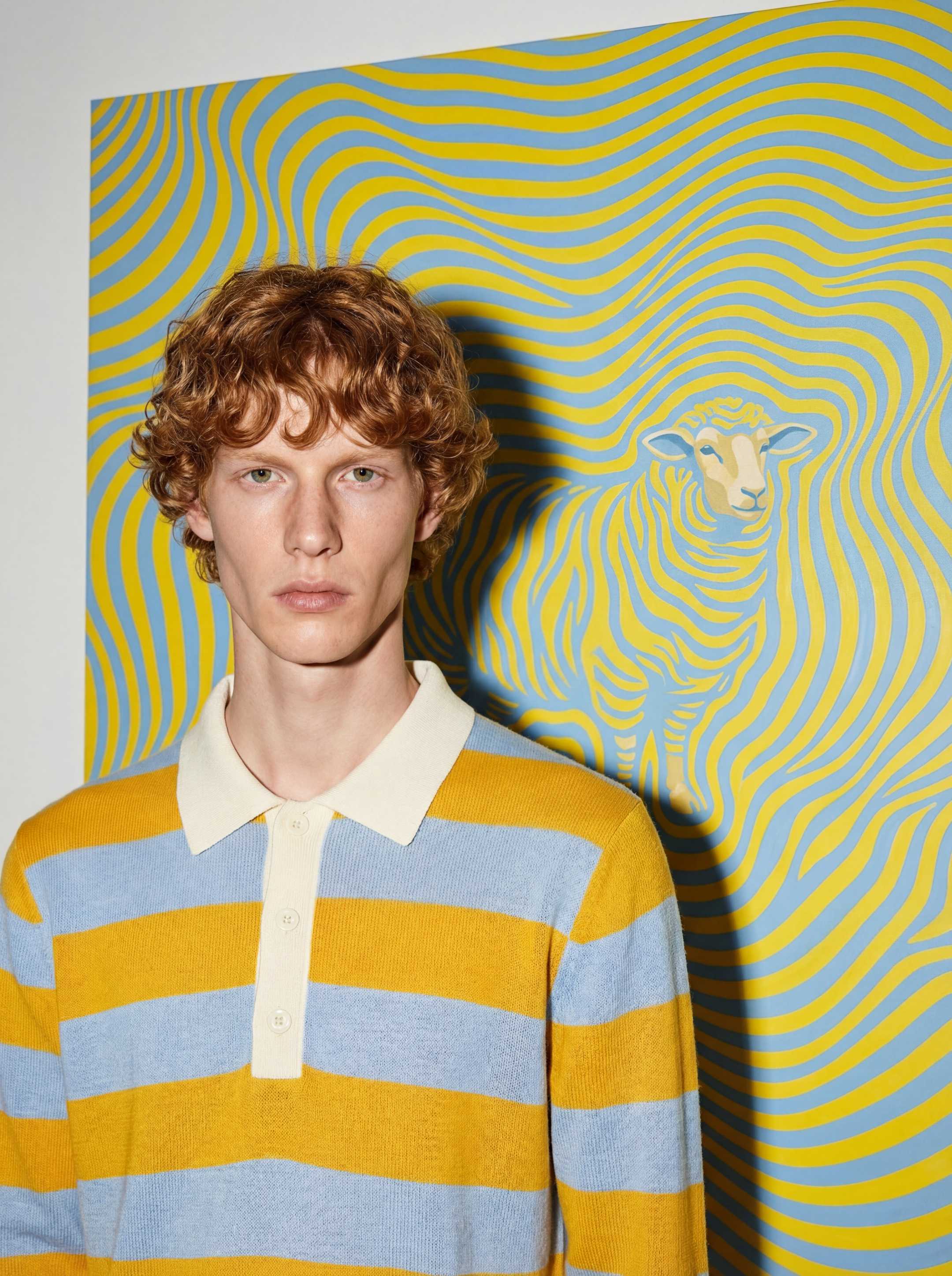 Sunflower Yellow Long Sleeve Polo Shirt | Sheep Inc.