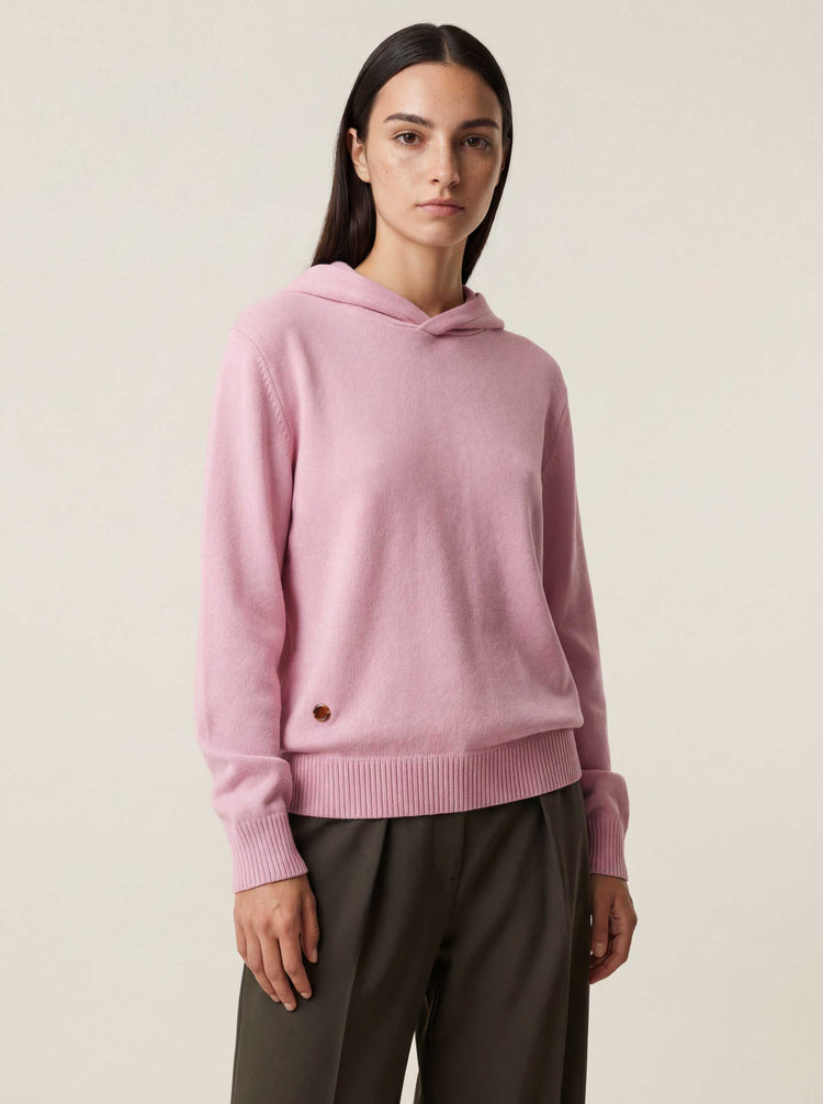 The Signature Merino Hoodie Candyfloss Pink Image