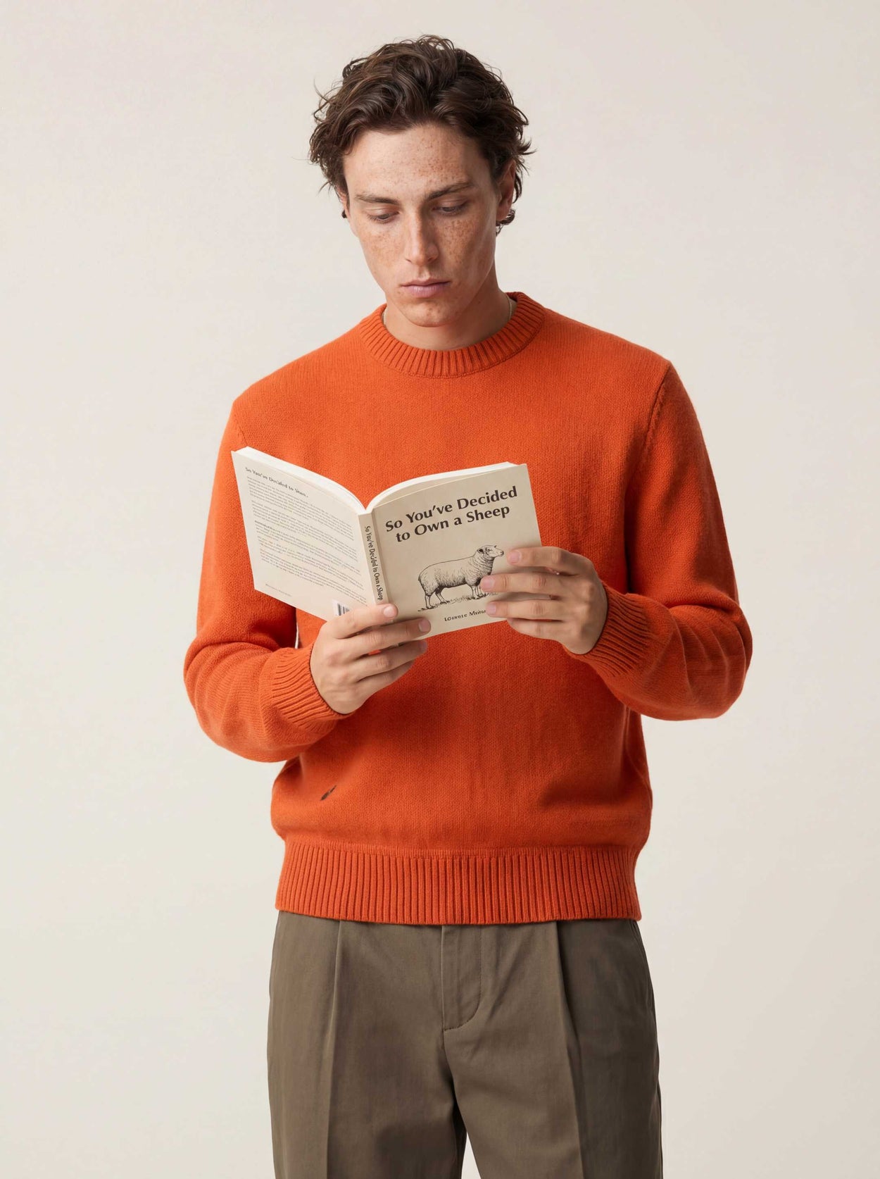 The Original Crewneck Jumper Burnt Orange Male Image