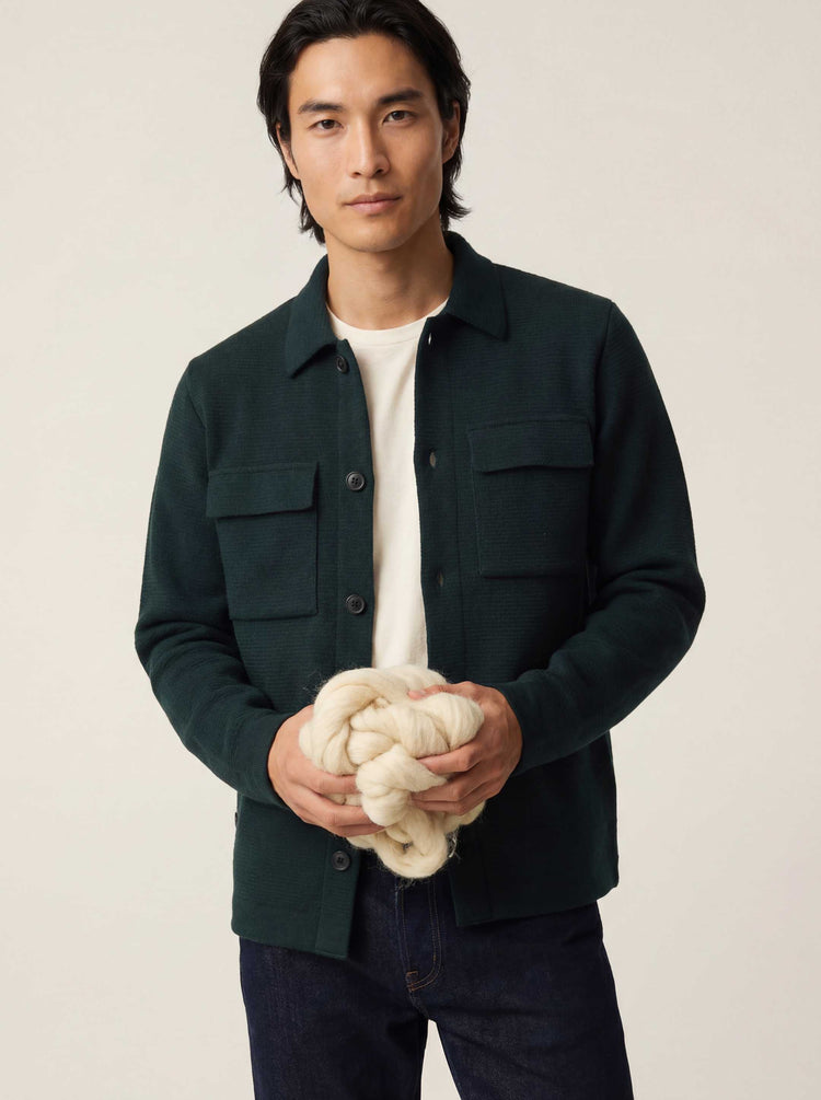 The Over Shirt Forest Green Image