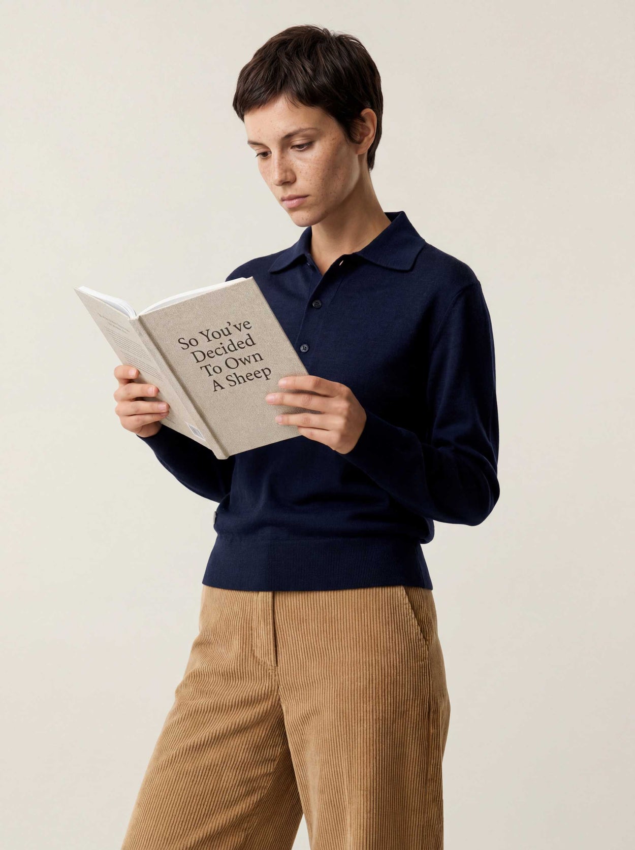 The Everyday Long Sleeve Polo Shirt Pacific Blue Female Image