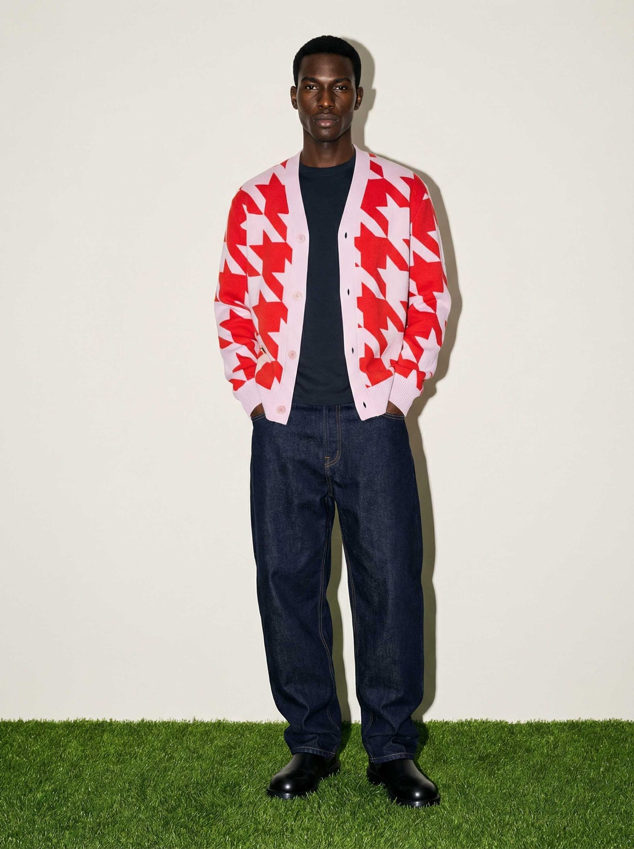 The Sheepstooth Cardigan Candyfloss Pink Male Image