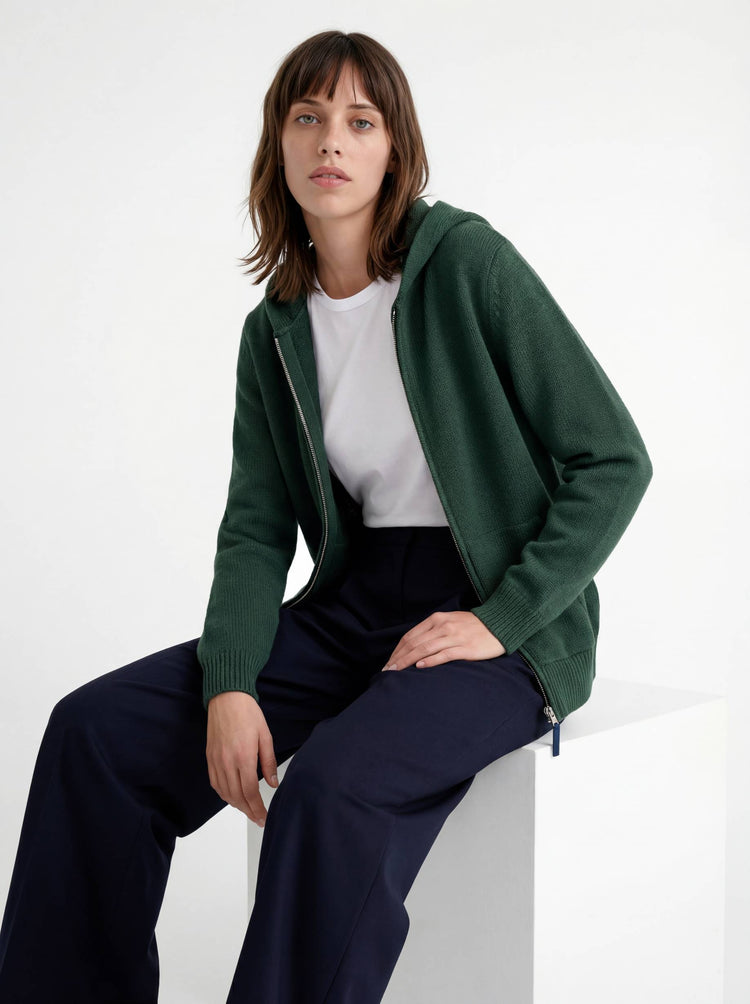 The Chunky Knit Zip Hoodie