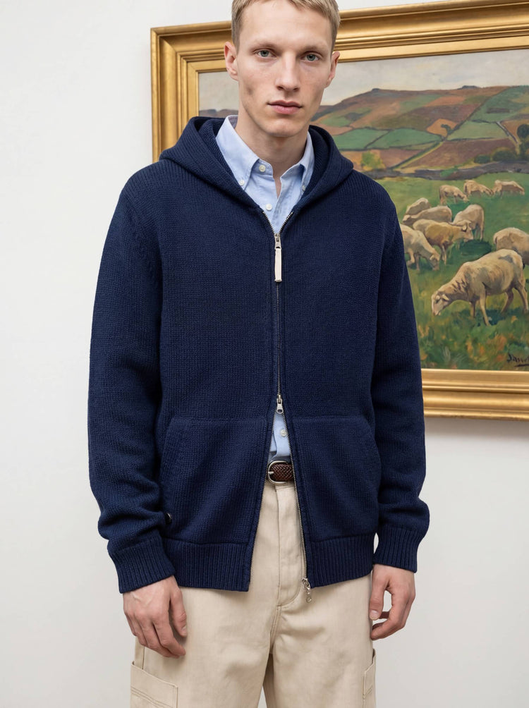 The Chunky Knit Zip Hoodie