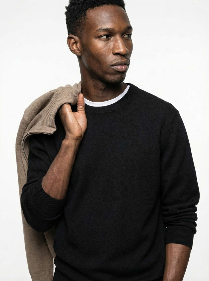 Bottle Green - Merino Wool Jacquard Crewneck | Sheep Inc.