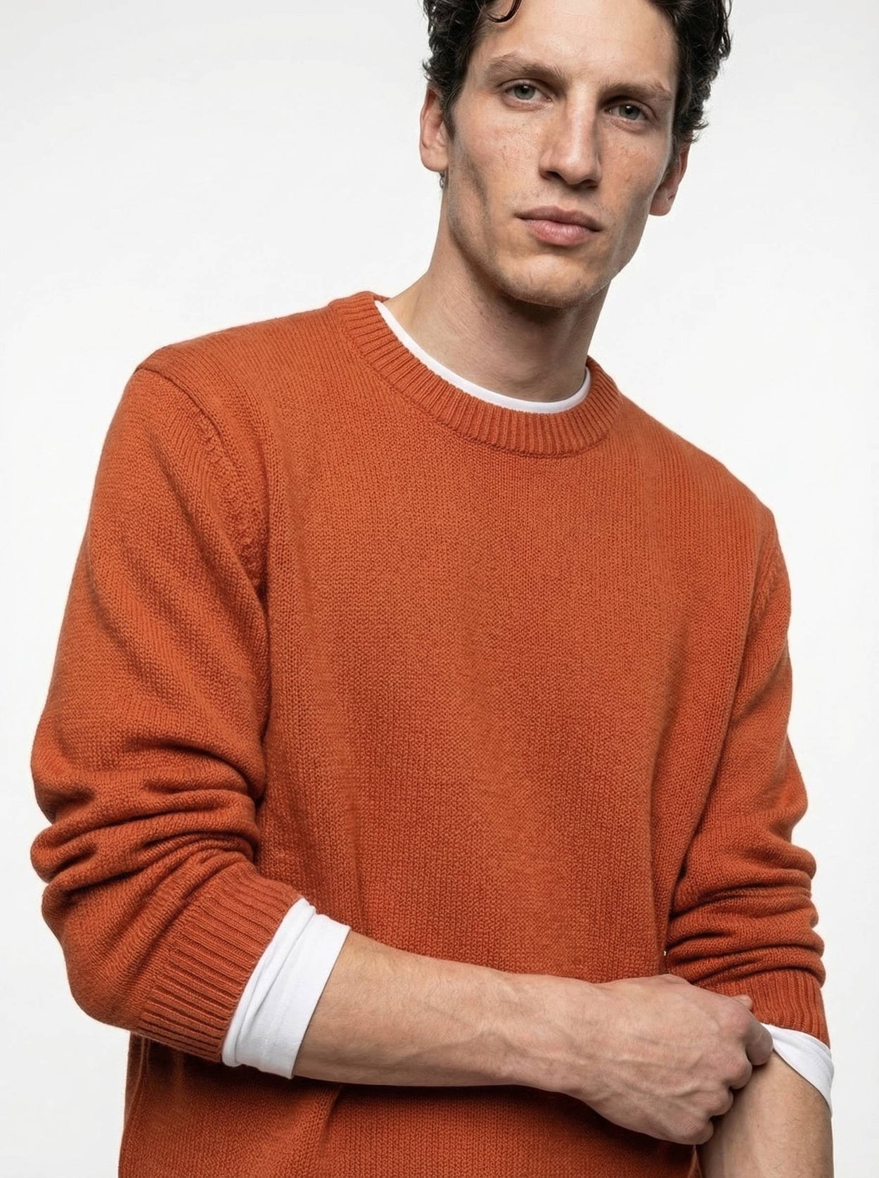 The Original Crewneck Jumper Burnt Orange Male Image