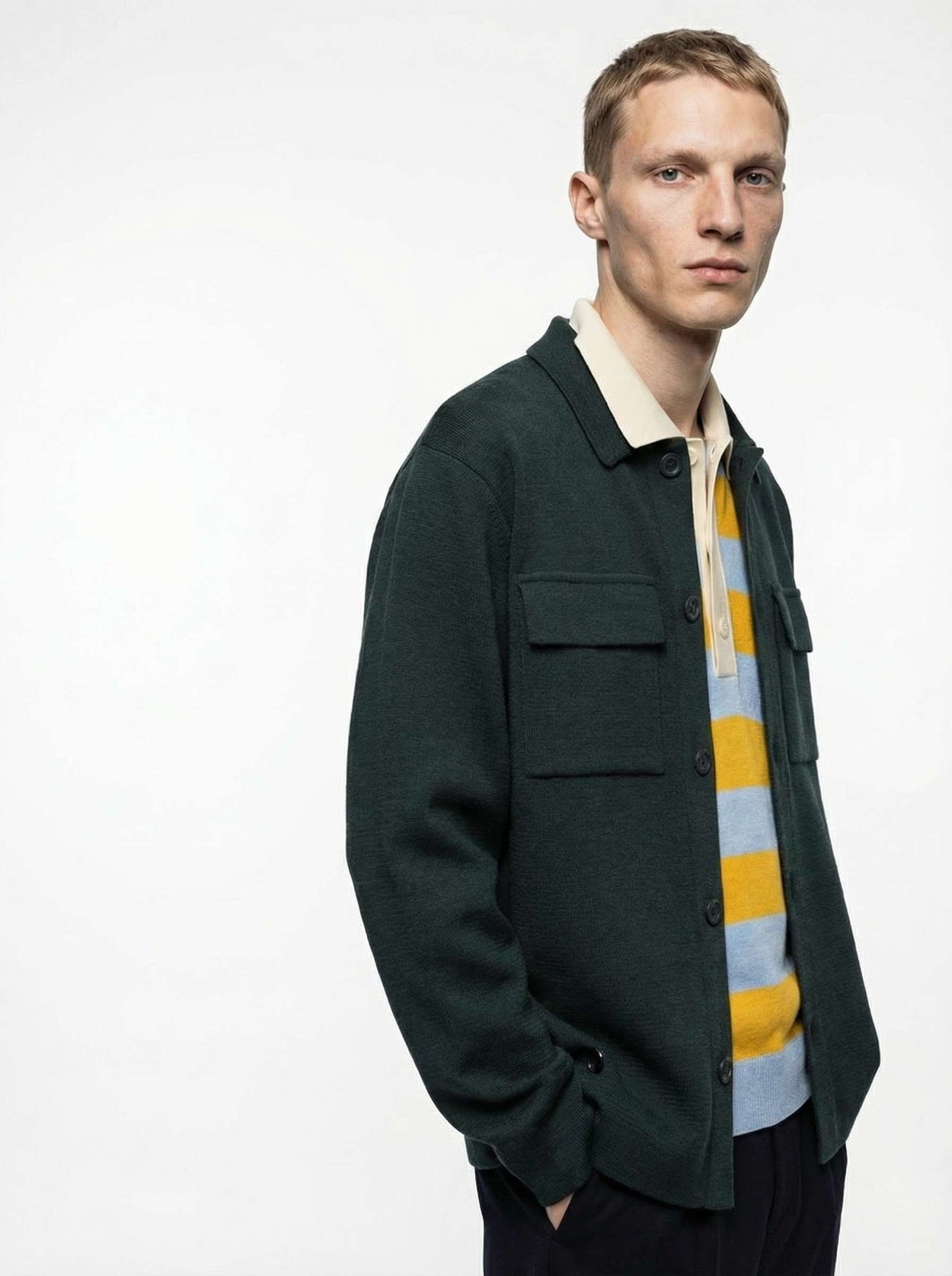 The Over Shirt Forest Green Male Image