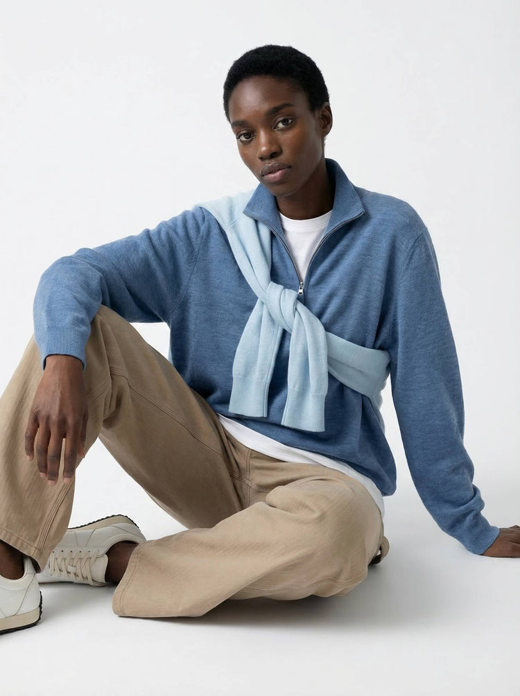 The Knitted Quarter Zip Jumper