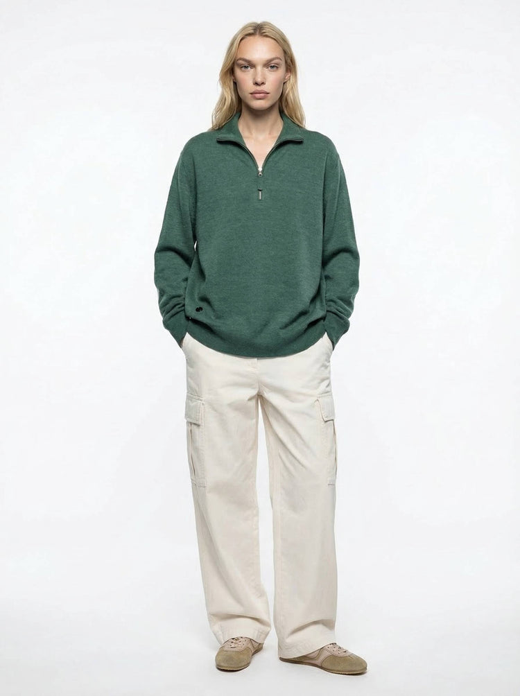 The Knitted Quarter Zip Jumper