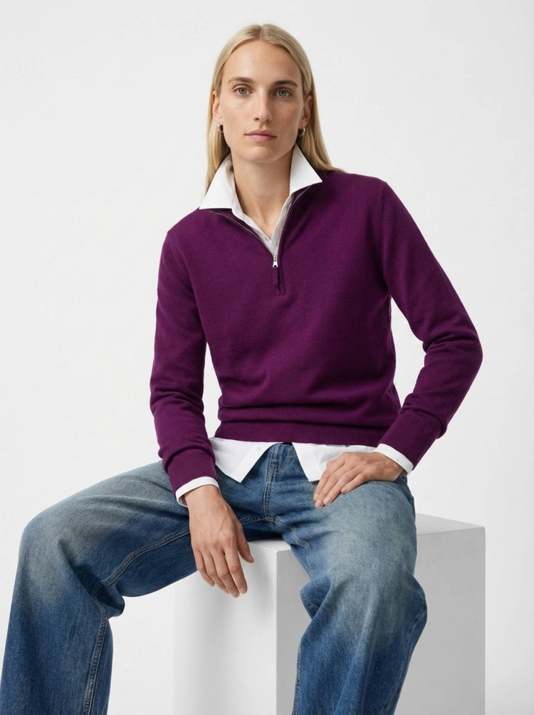 The Knitted Quarter Zip Jumper