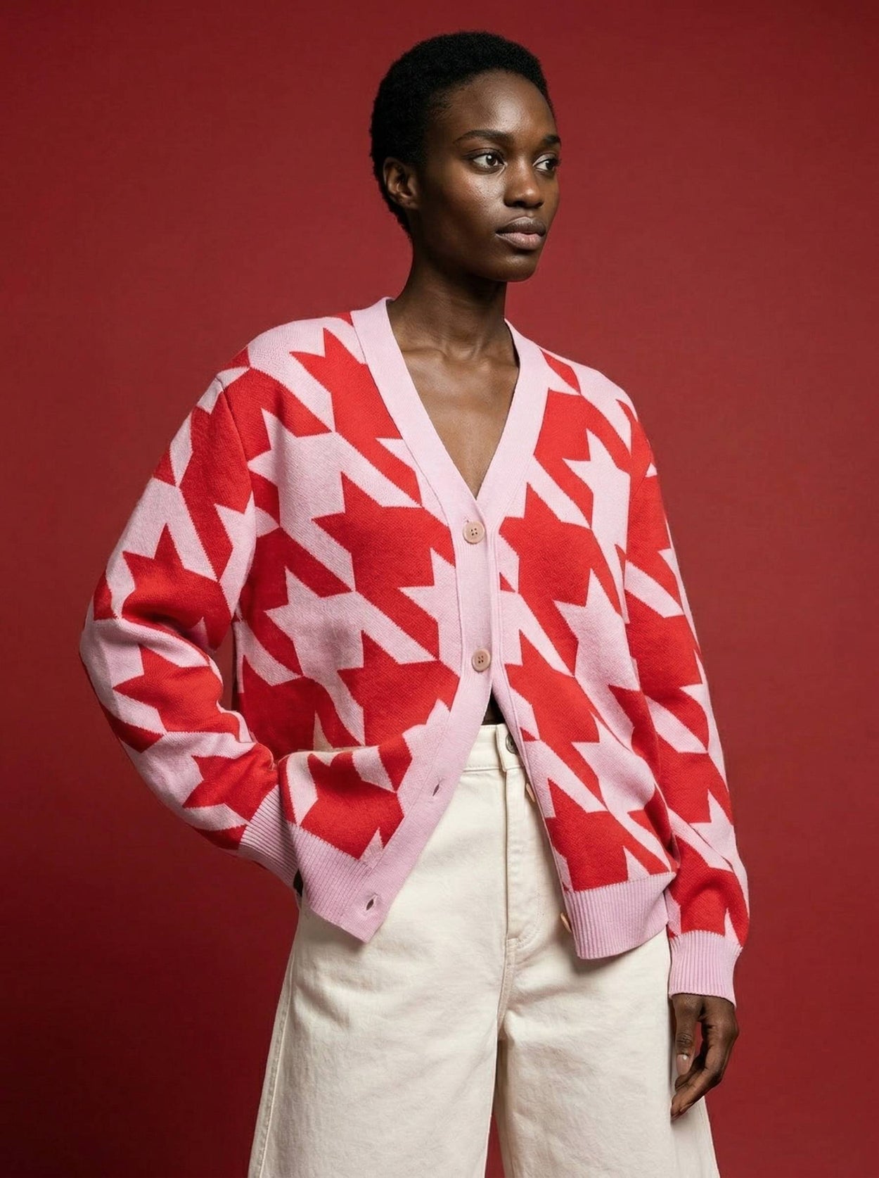 The Sheepstooth Cardigan Candyfloss Pink Female Image