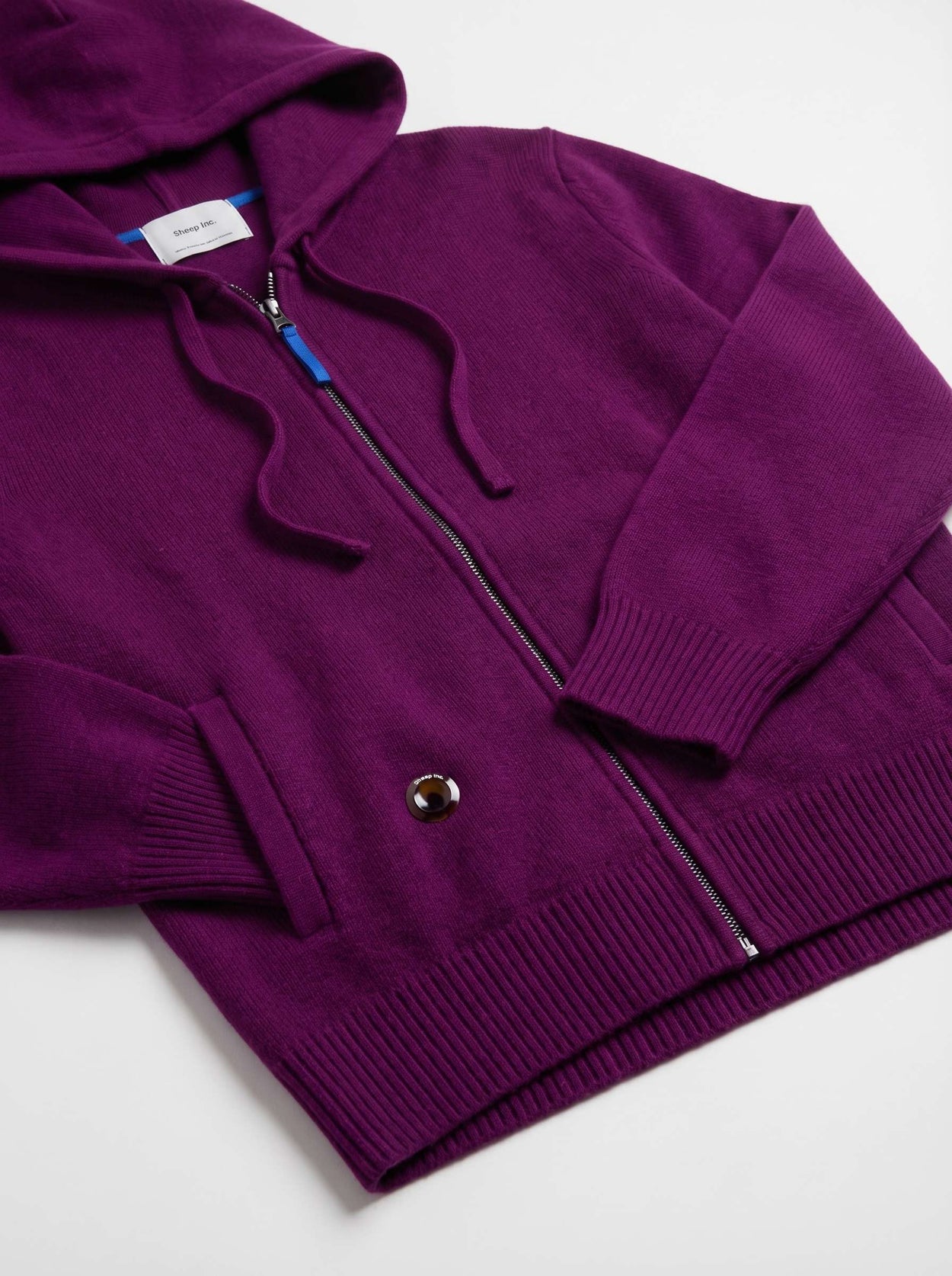 The Signature Merino Zip Hoodie Royal Purple Image