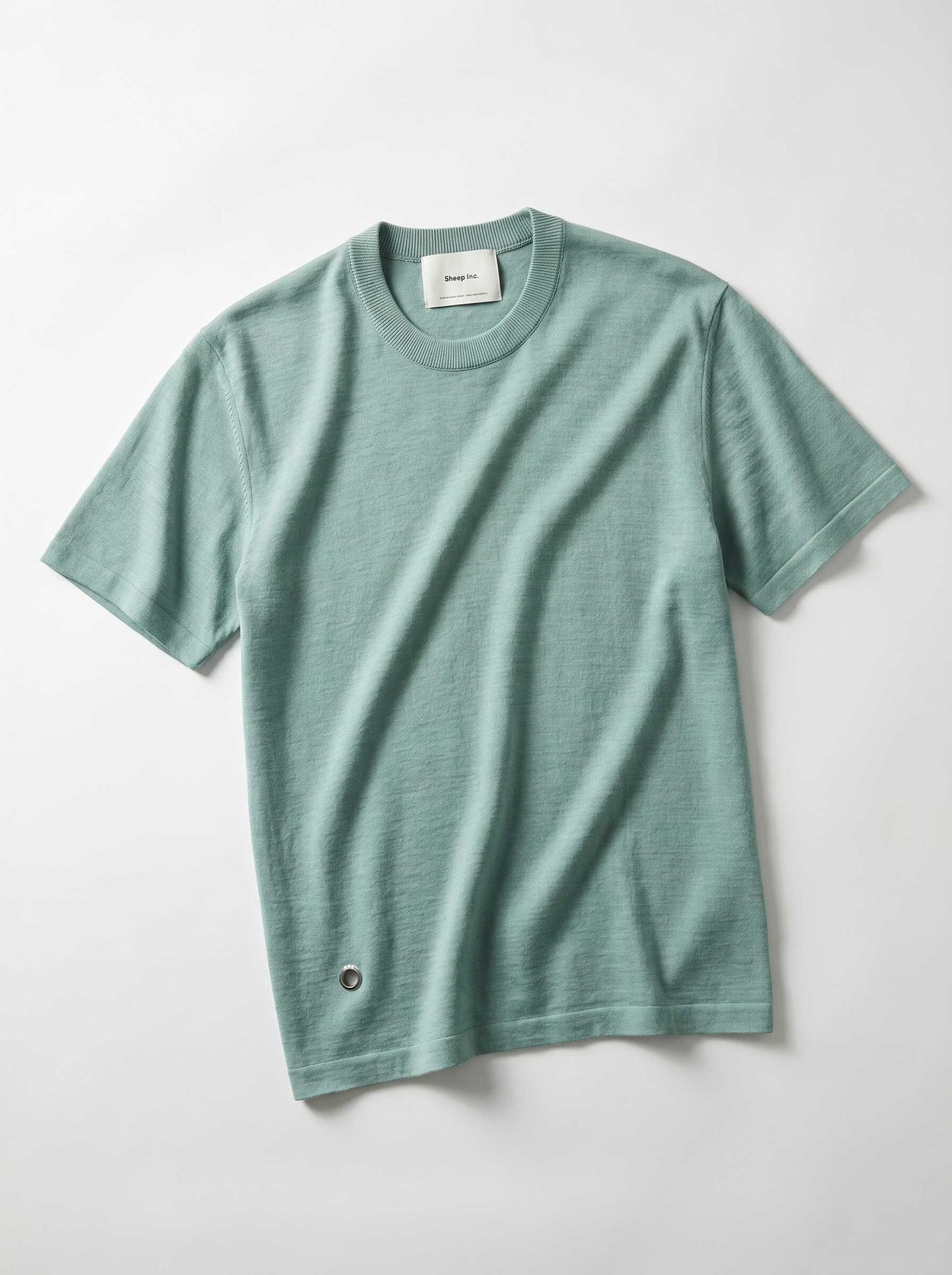 Fine Knit T Shirt Aqua