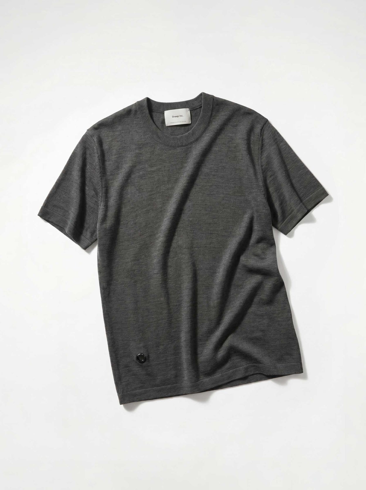 Fine Knit T Shirt Slate