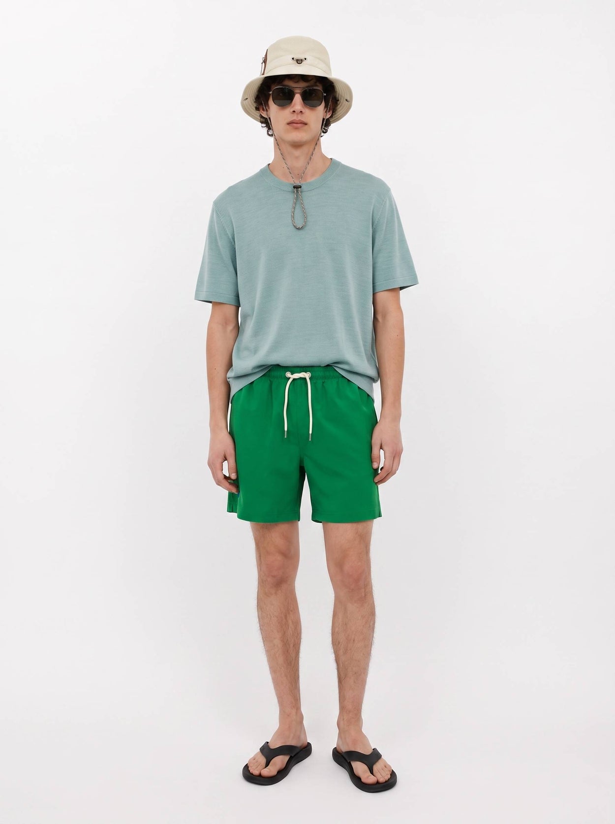 The Merino Pull-On Swim Short Bottle Green Male Image