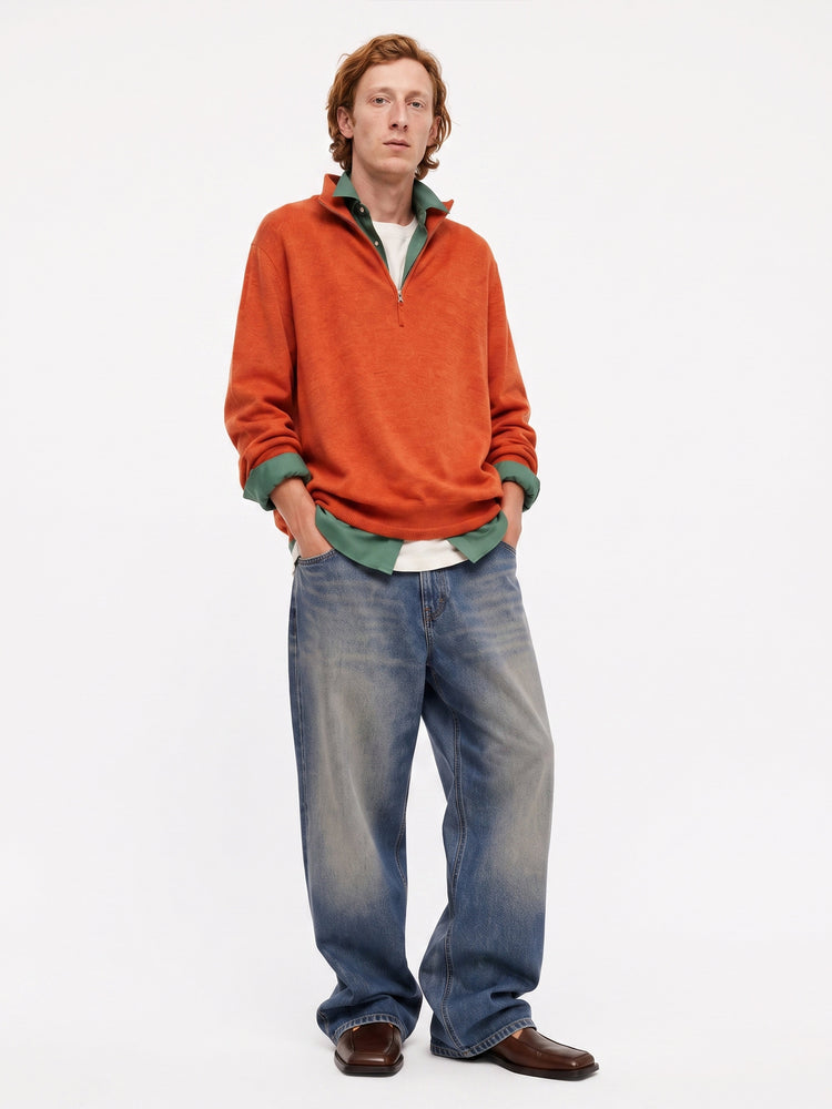 The Knitted Quarter Zip Jumper