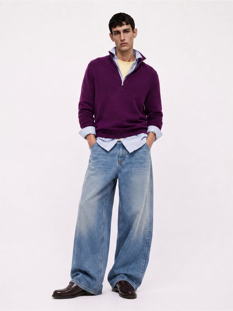 The Knitted Quarter Zip Jumper