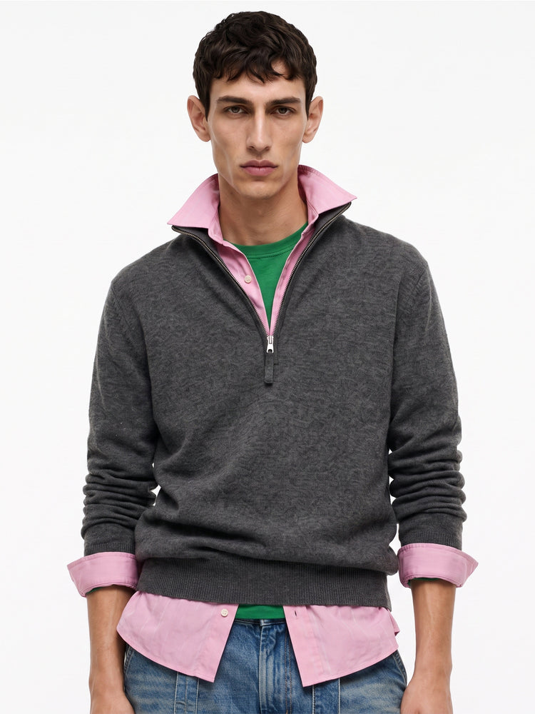 The Knitted Quarter Zip Jumper