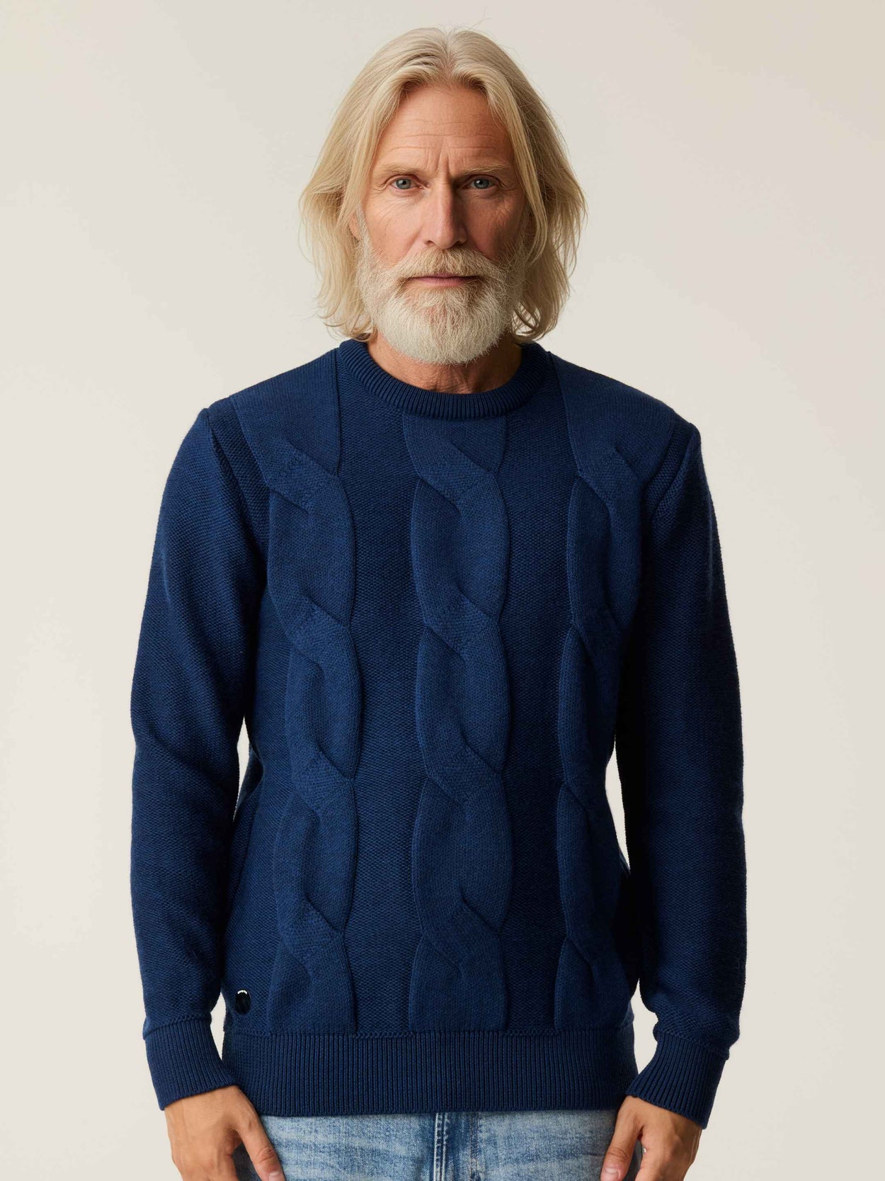 The Cable Knit Atlantic Blue Male Image