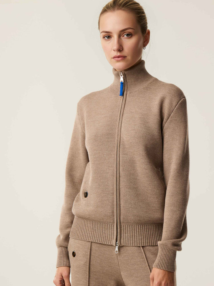 The Everyday Zip Through Fawn Brown Image