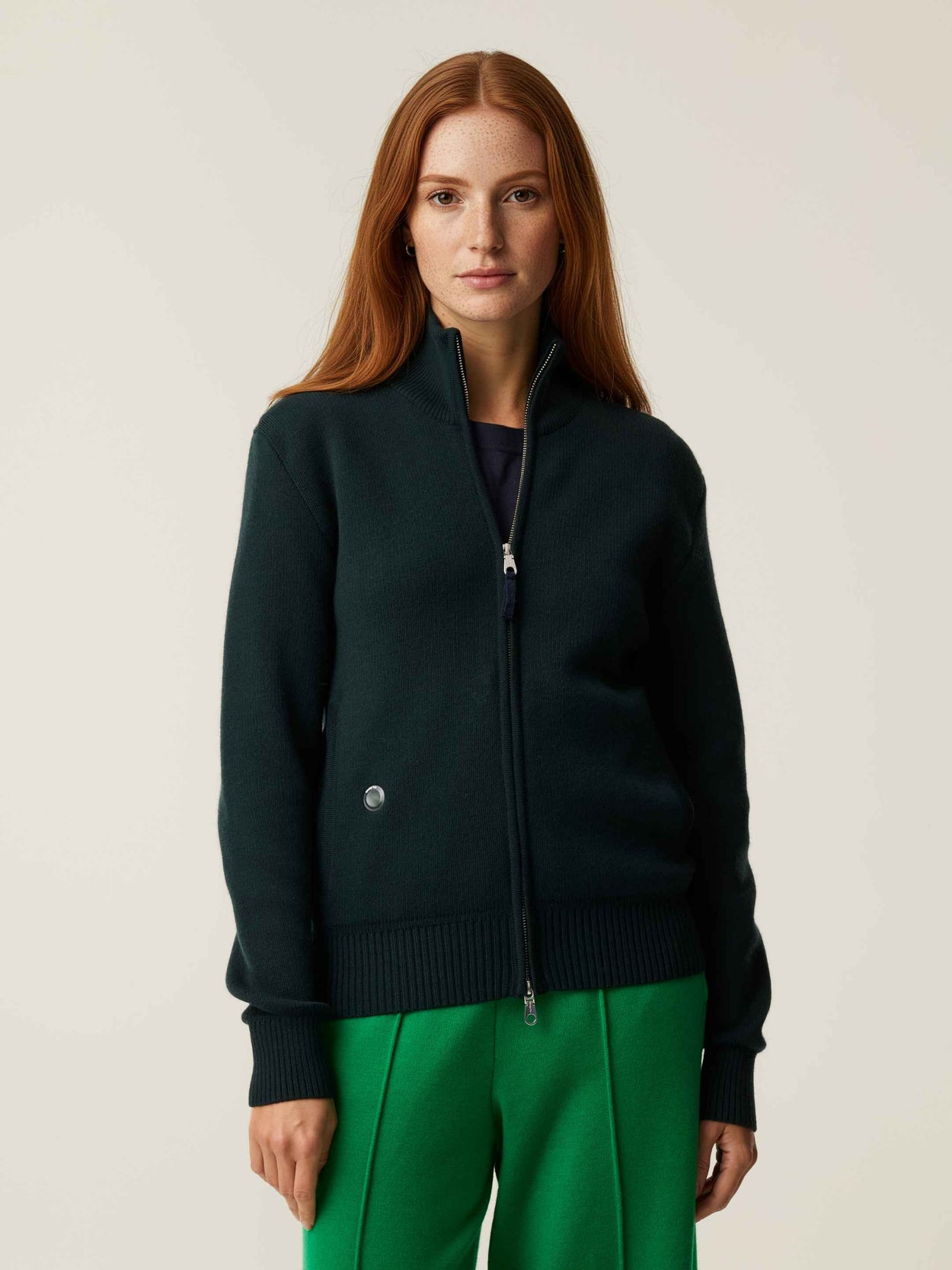 The Everyday Zip Through Forest Green Female Image