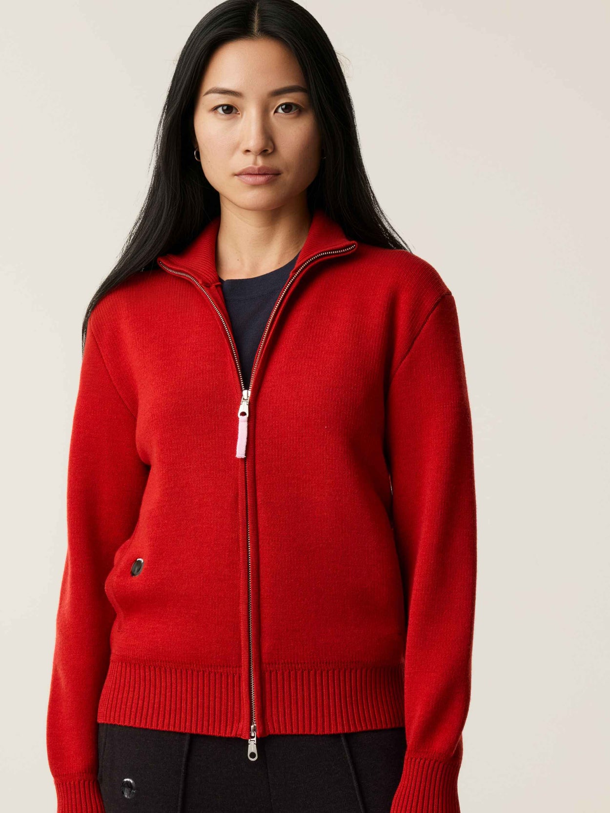 The Everyday Zip Through Tomato Red Female Image