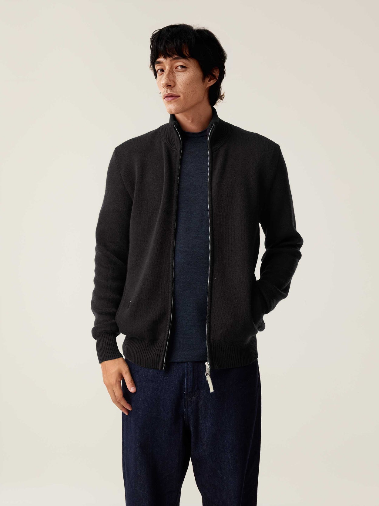 The Everyday Zip Through Anthracite Black Male Image