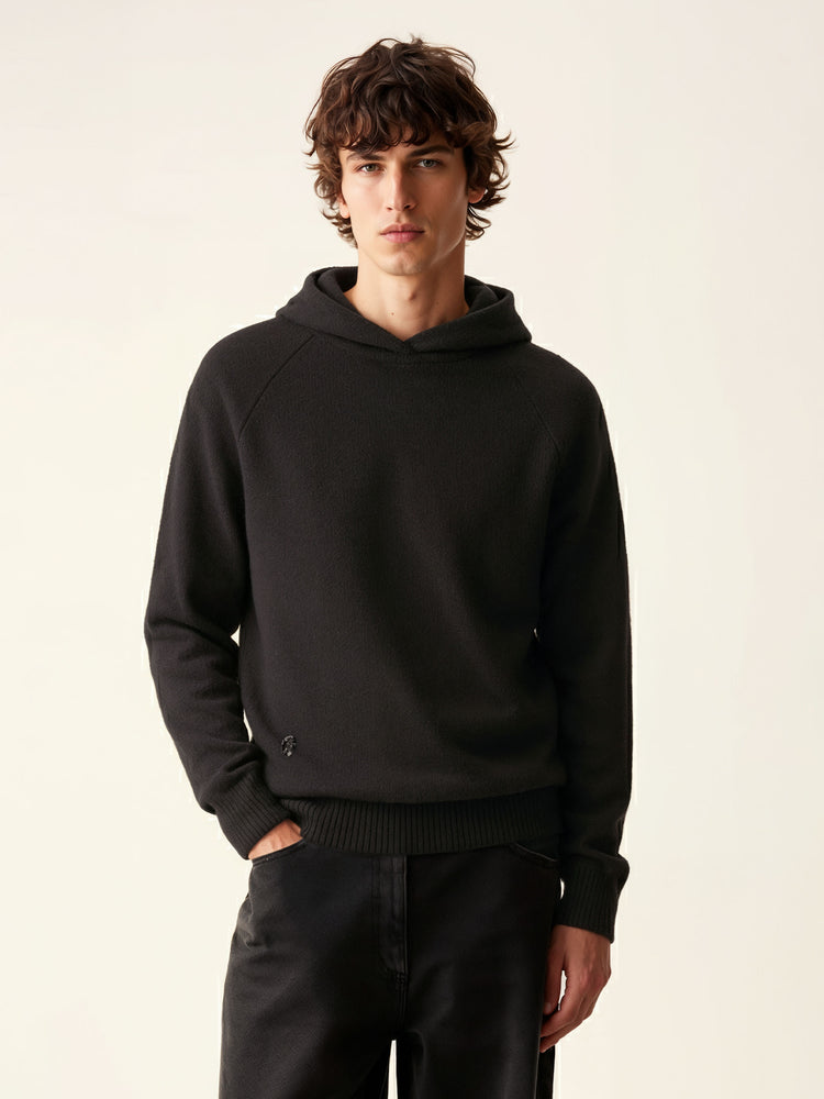 The Knitted Hoodie Anthracite Black Image