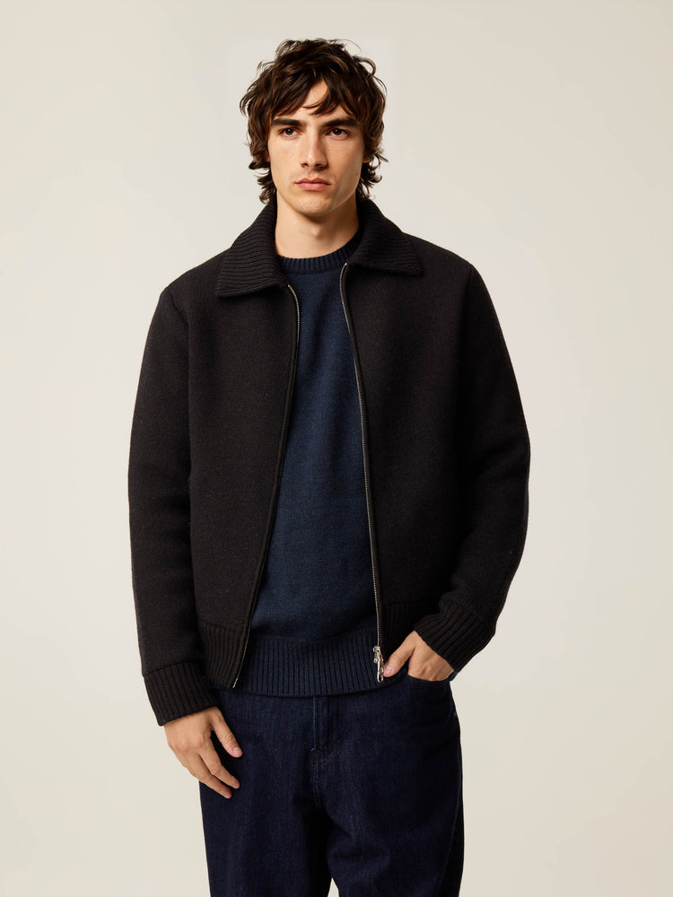 The Knitted Bomber Anthracite Black Image