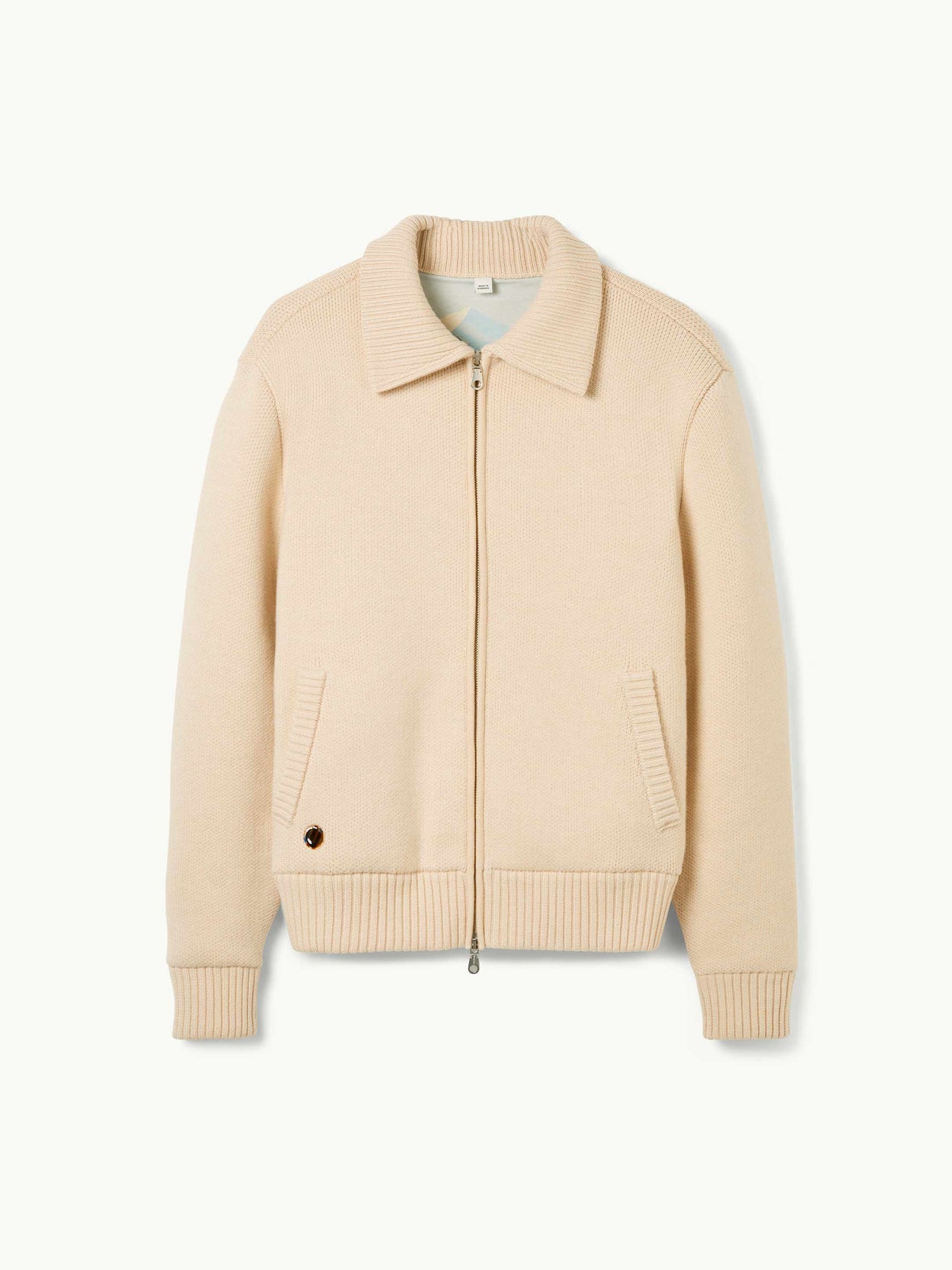 The Knitted Bomber Almond White Image