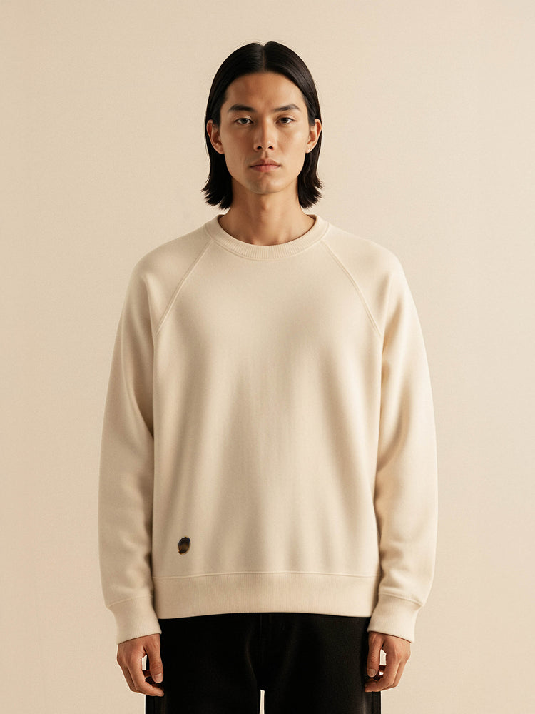 The Crewneck Light Almond White Image