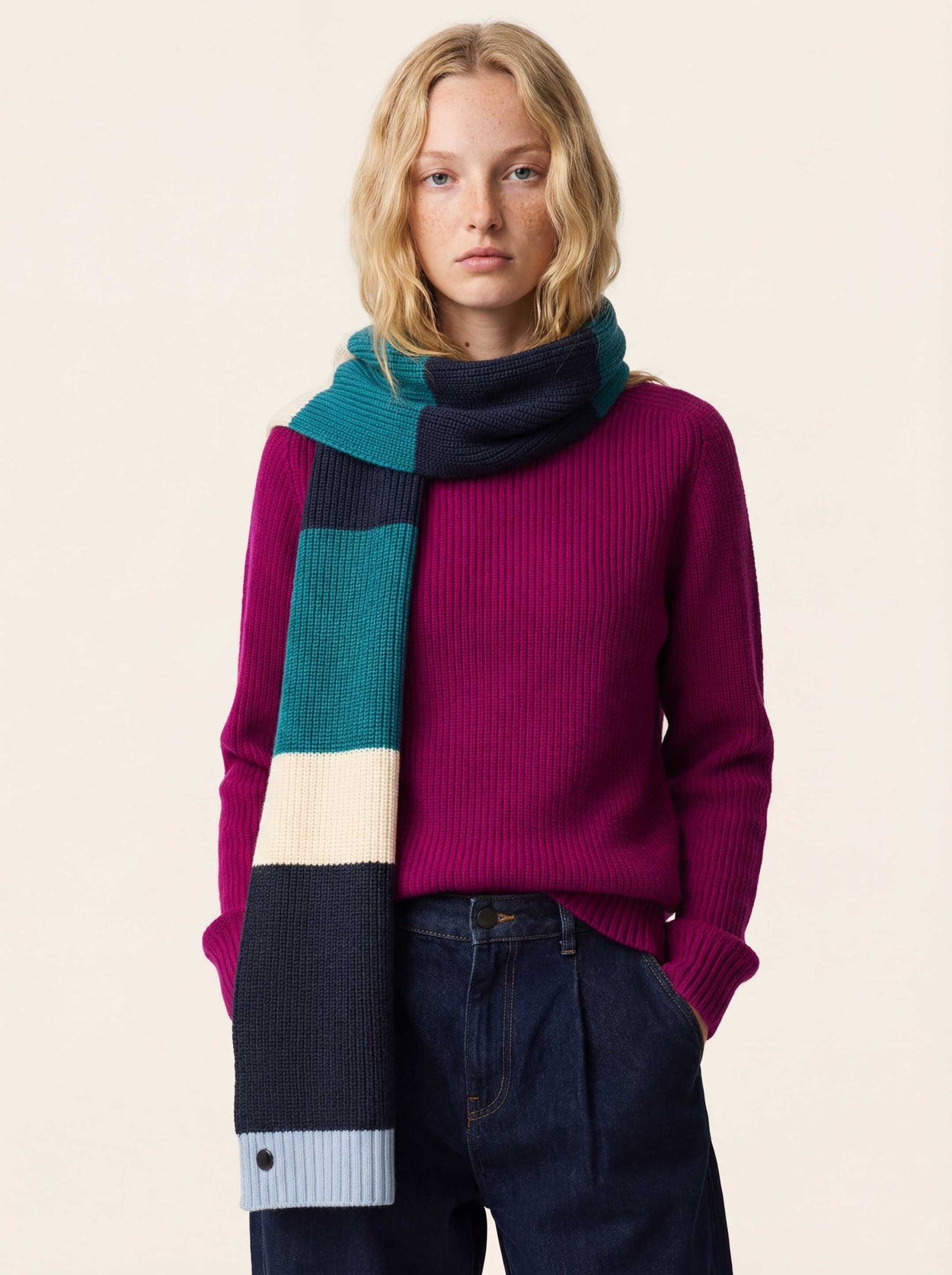 The Colourstack Scarf Pacific Blue Female Image