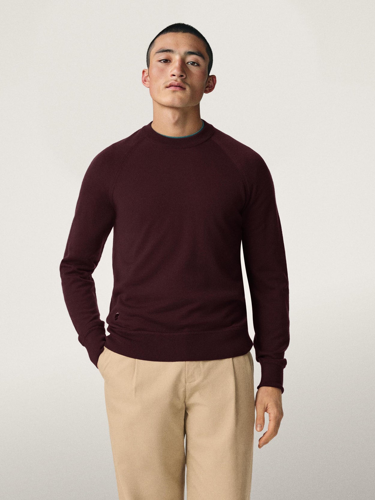 The Crewneck Light Konini Burgundy Male Image