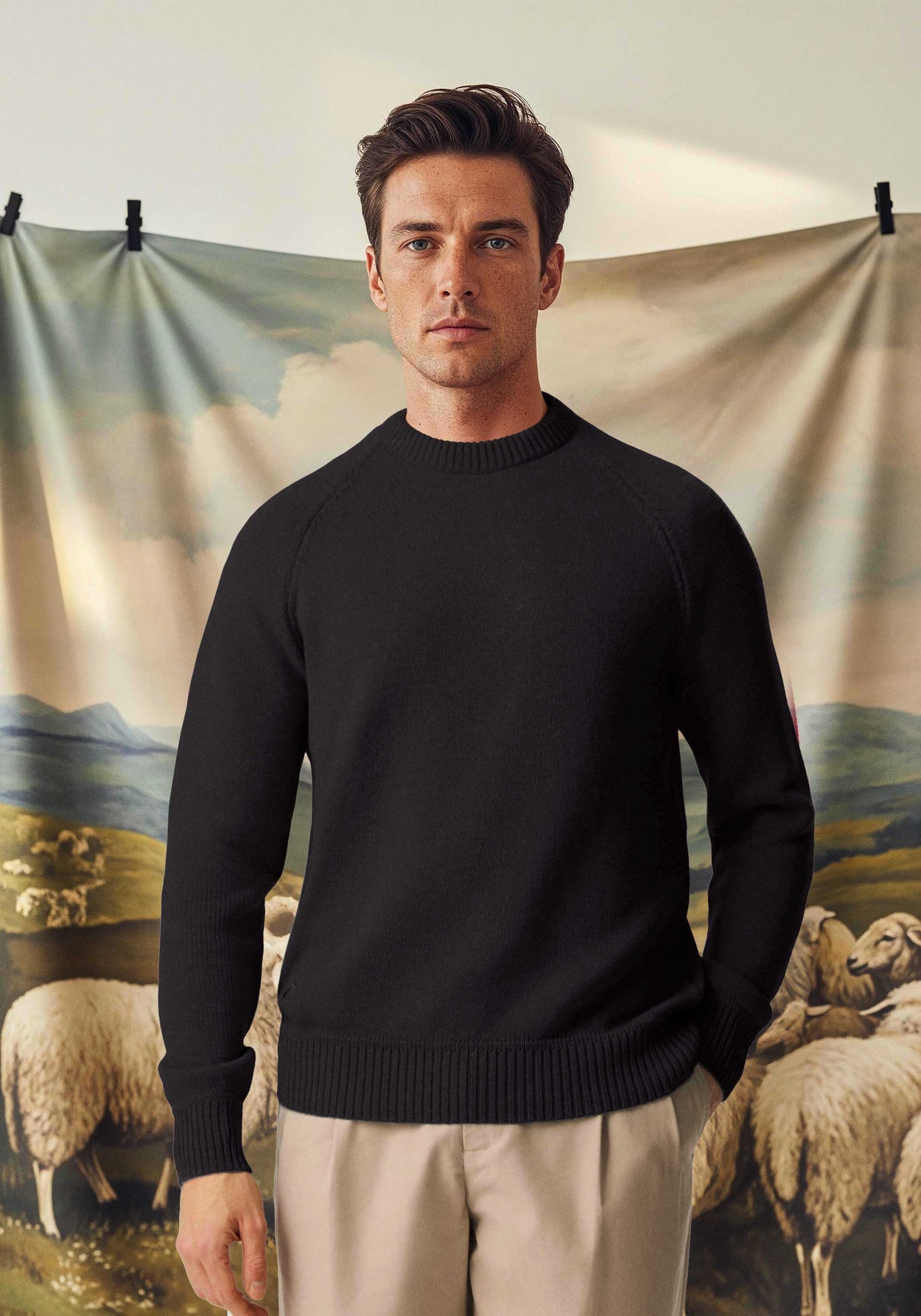 The Original Crewneck Anthracite Black Male Image